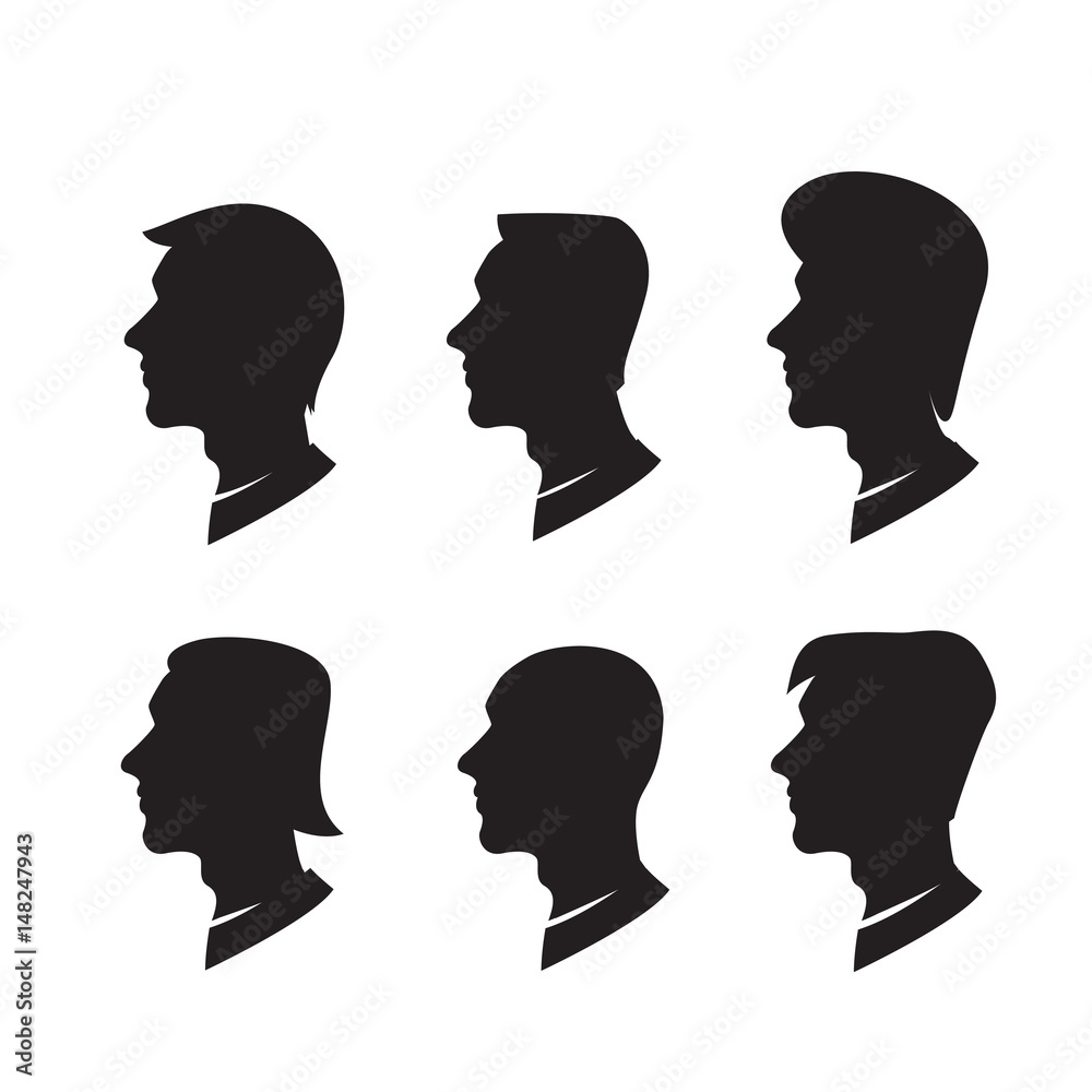 Silhouette side face