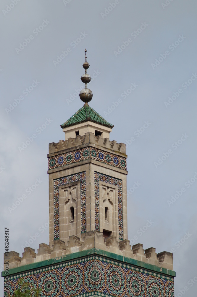 Minarett der Grossen Pariser Moschee 