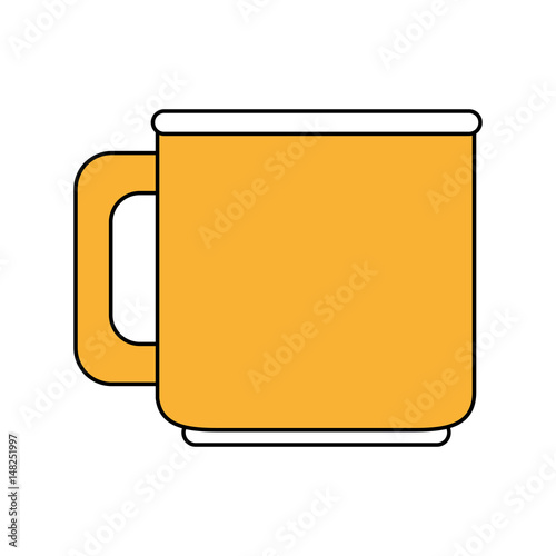 color silhouette image porcelain mug of crockery