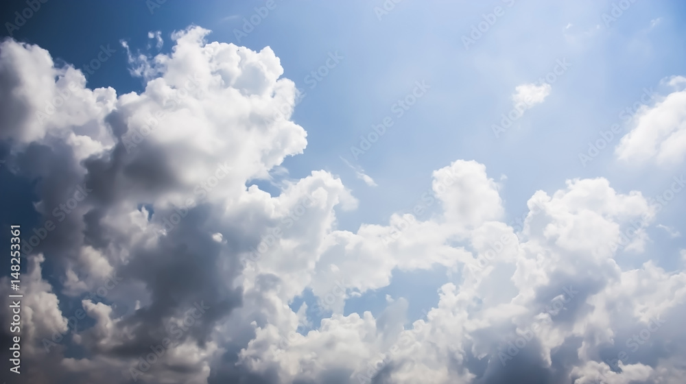 Panorama view of Beautiful blue sky and dramatic clouds. Panorama view of Beautiful blue sky and dramatic clouds.