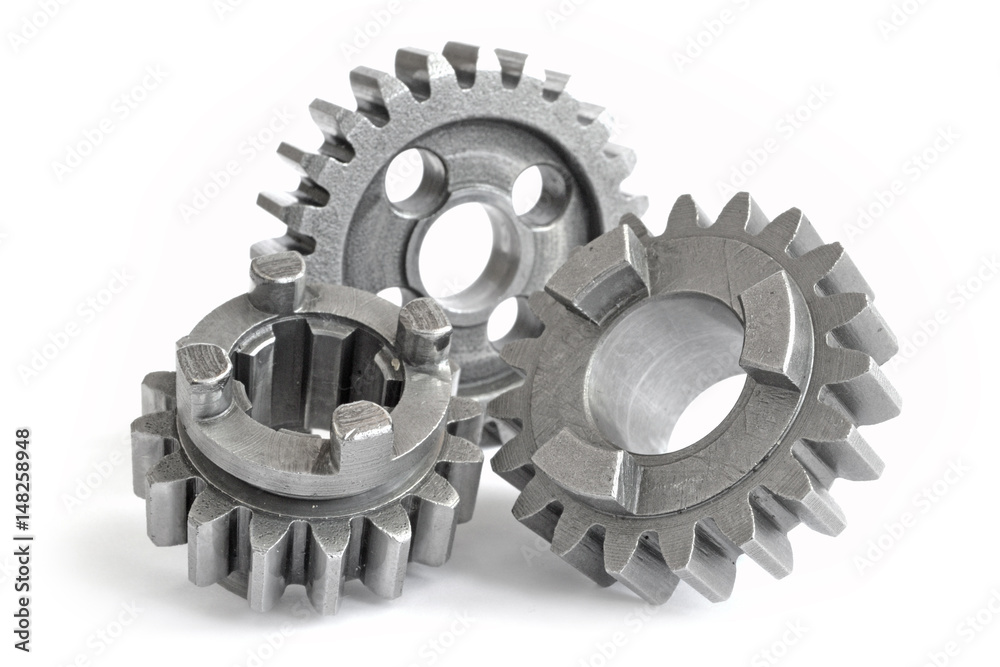 Three metal gears Three metal gears