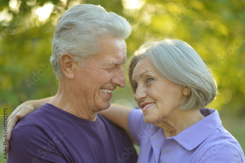 Happy beautiful elderly couple 