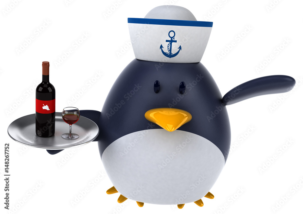 Fototapeta premium Fun penguin - 3D Illustration