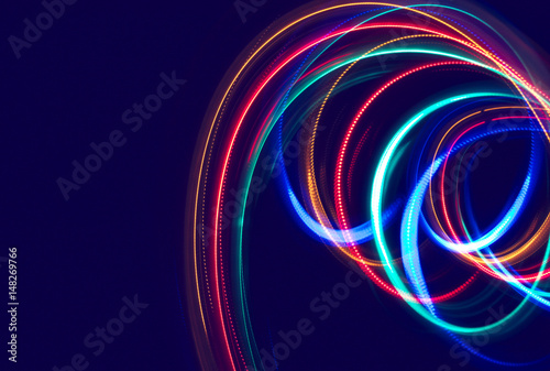 Fotografija Streaky light patterns from long exposure