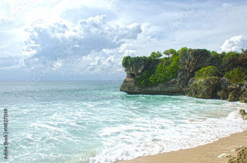 Balangan Beach, Bali, Indonesia. Popular surf spot.