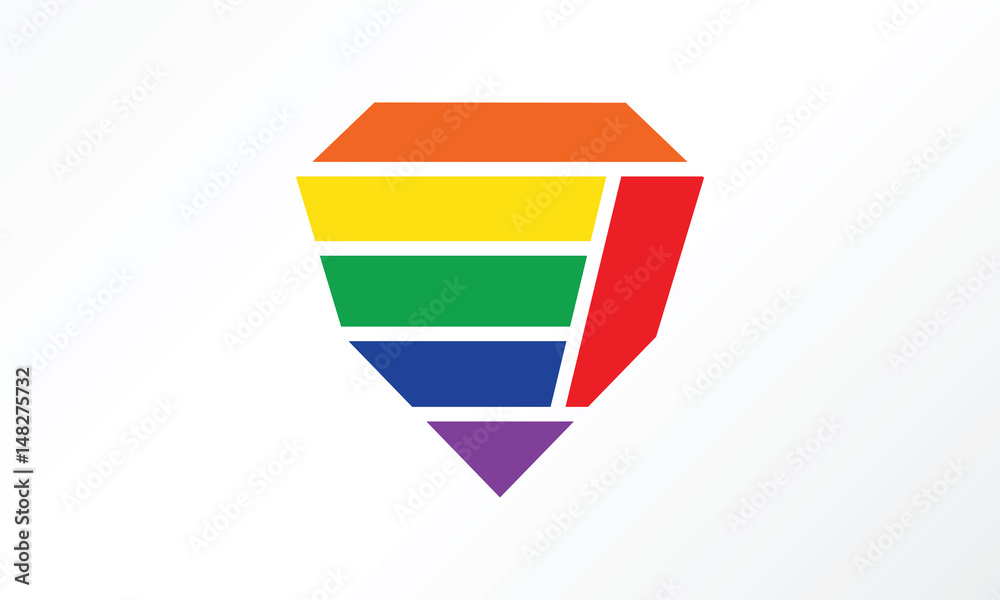 diamond colorful crystal logo template diamond colorful crystal logo template