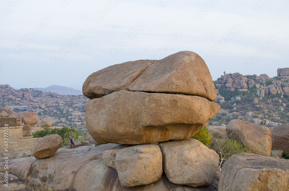 The ancient city of Hampi in India a beautiful landscape

