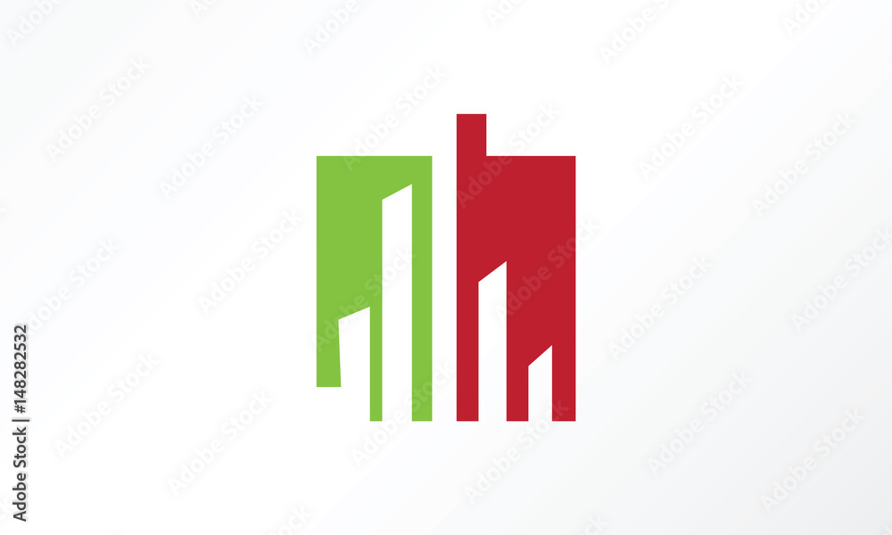 city building real estate logo template