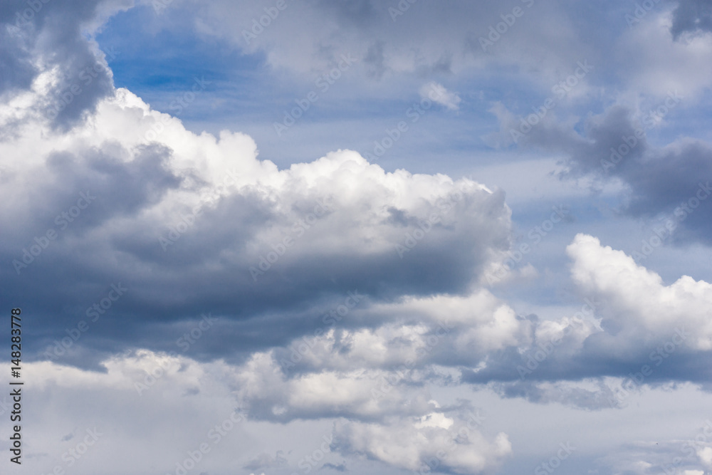 Beautiful blue sky with clouds at sunset. Cloudy sky background. Beautiful blue sky with clouds at sunset. Cloudy sky background.
