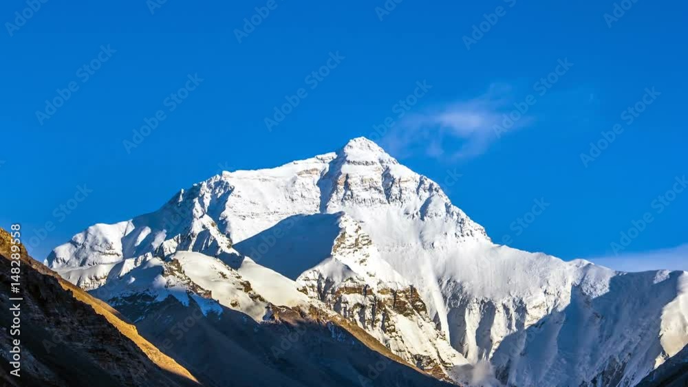 Landscape of Mount Everest from the north face in Tibet China. Landscape of Mount Everest from the north face in Tibet China.