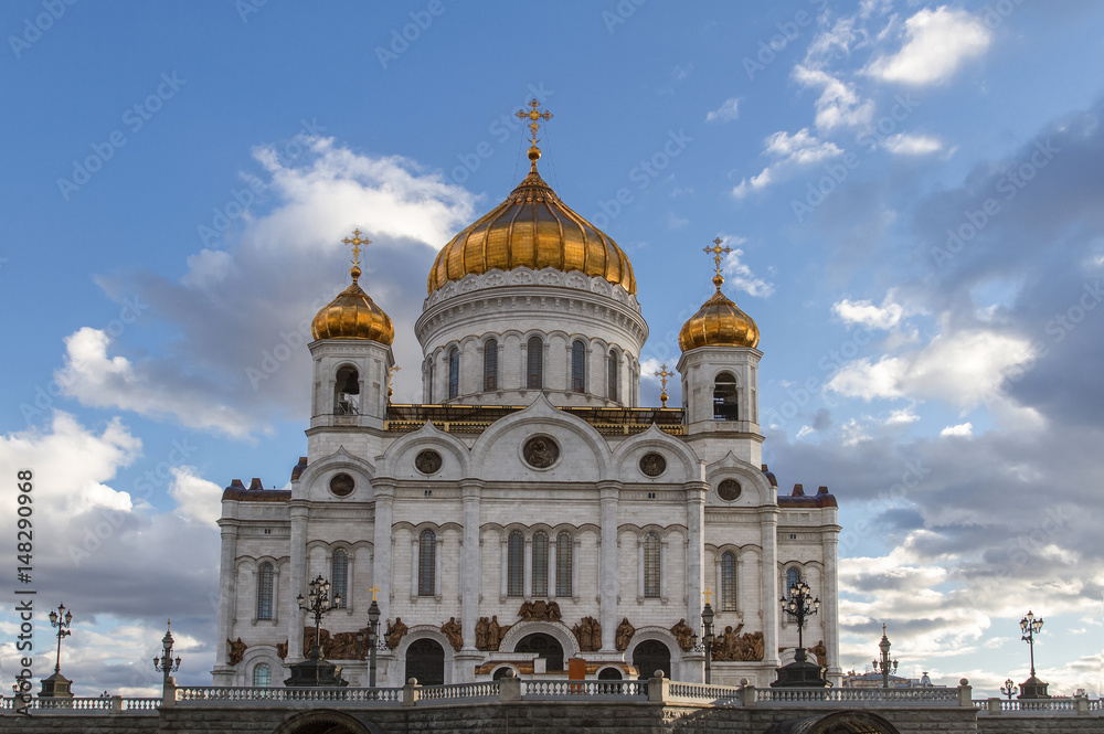 Moscow, Russia,Cathedral of Christ the Saviour   the largest orthodox church. 