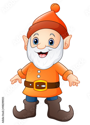 Cartoon happy dwarf 