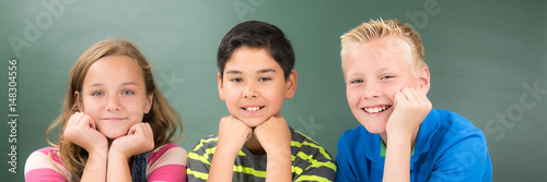 Schilderij op canvas glückliche schüler