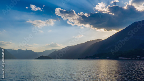 Beautiful lakescape and cloudscape on Lake Como  Italy