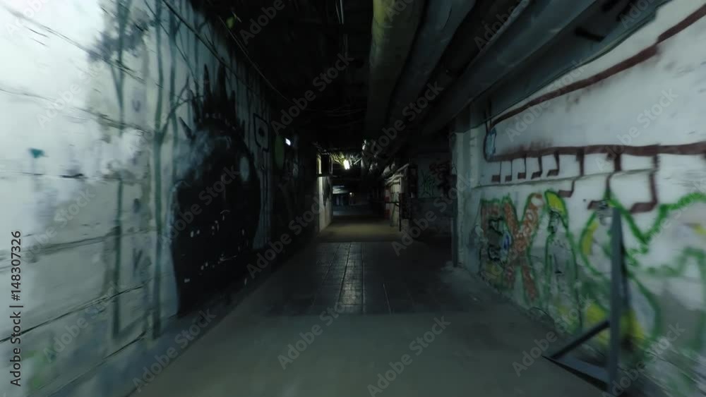 Smooth camera steady slide shot around old damaged industrial house basement, with grudge walls, rusty ripes, dirty flour and broken lamps, perfect for cinema or movie clips background Smooth camera steady slide shot around old damaged industrial house basement, with grudge walls, rusty ripes, dirty flour and broken lamps, perfect for cinema or movie clips background