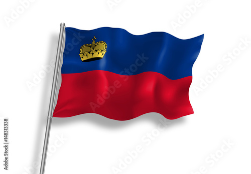 Drapeau du Liechtenstein en qualité vectorielle