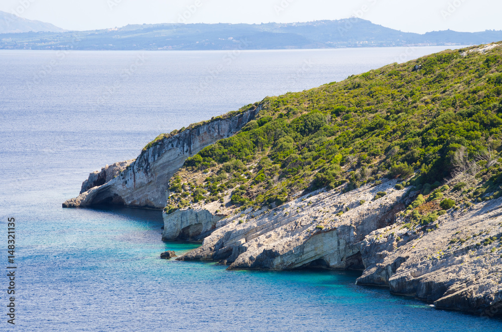 Coastline of Zakynthos island, Greece