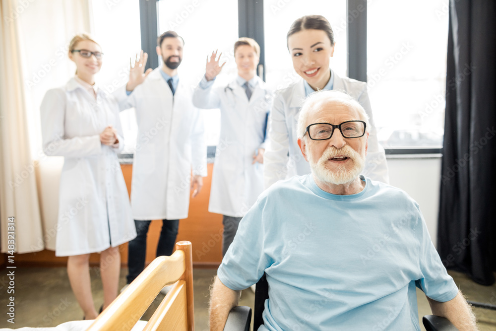 Doctors and senior patient Doctors and senior patient
