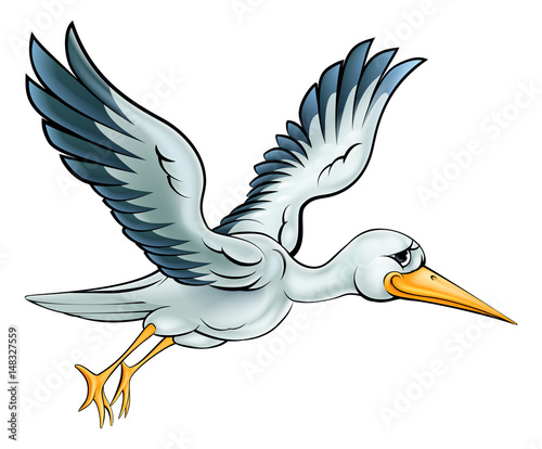 Stork Cartoon Bird
