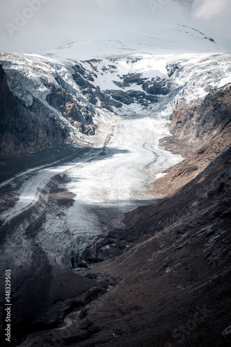 Pasterze Glacier from Grossglockner Hohalpenstrasse. Alps, Austria
