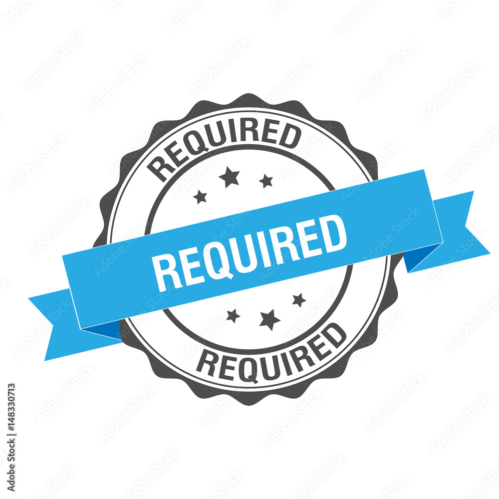 Obraz premium Required stamp illustration