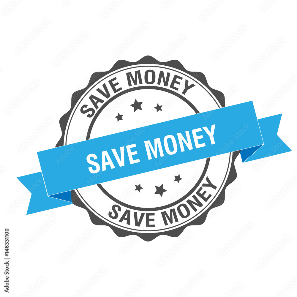Obraz premium Save money stamp illustration