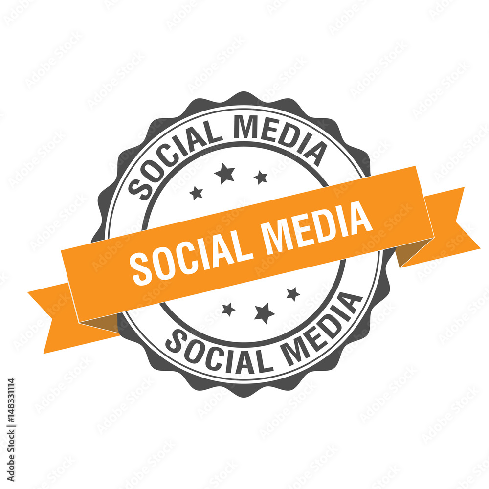 Fototapeta premium Social media stamp illustration