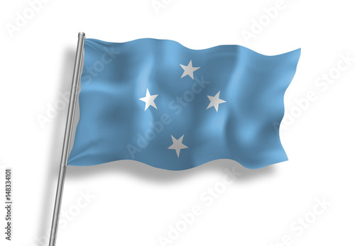 Drapeau de Micronésie en qualité vectorielle