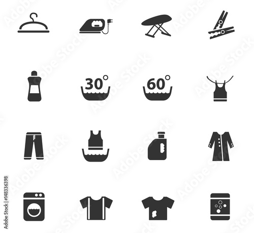 laundry icon set
