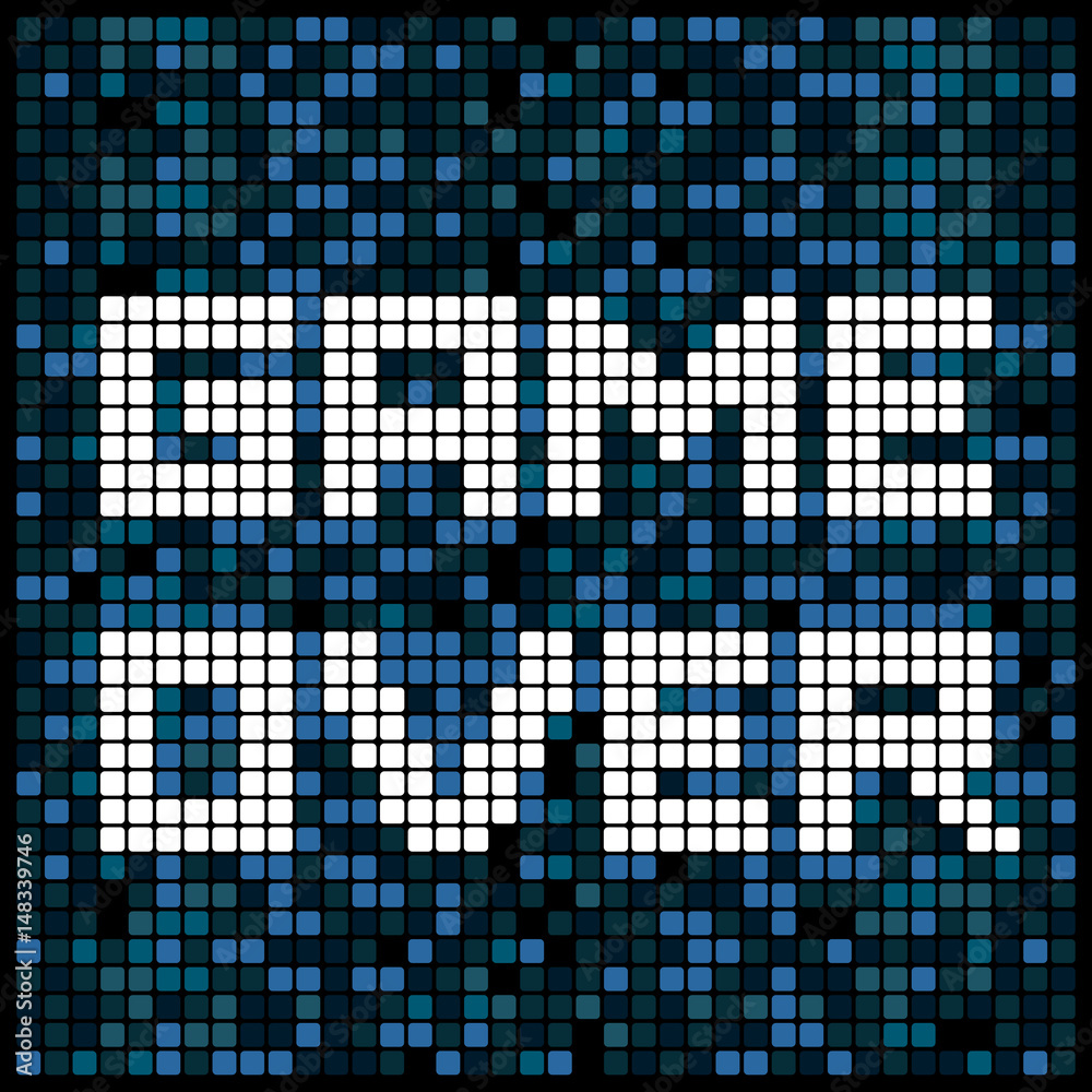 Video game pixel background texture in blue. Vector light bitmap pattern  backdrop game over message. Векторный объект Stock | Adobe Stock