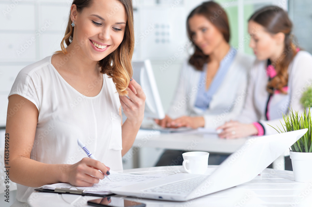 Fototapeta premium Portrait of a pleasant business woman 