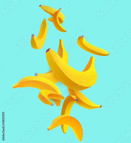 Composition of stylized bananas