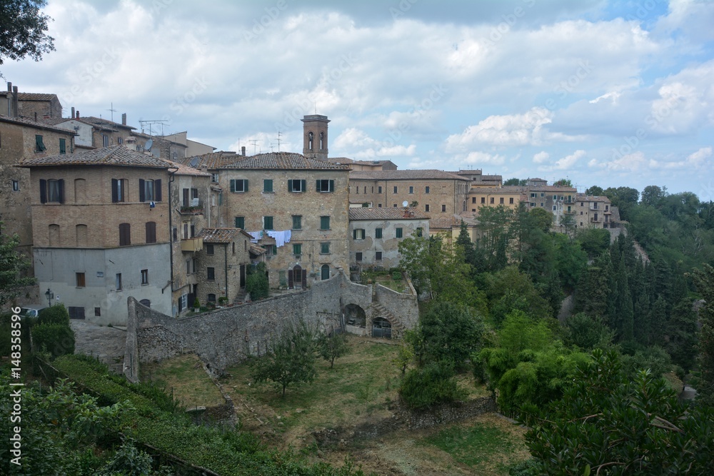 Panorama eines Stadtteils in Volterra , Italien