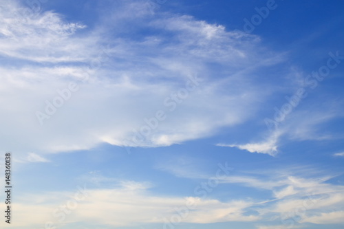 blue sky vivid with the fluffy cloud art of nature beautiful and copy space for add text © pramot48