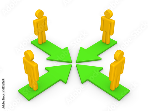 Concept of partnership. 3d render.