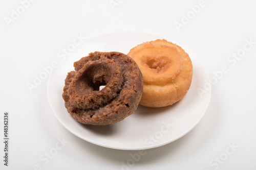 Donuts on a round plate