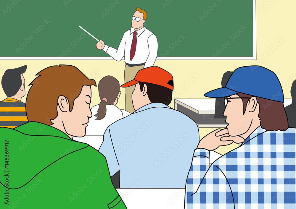 人物イラスト 授業風景 Stock Illustration Adobe Stock