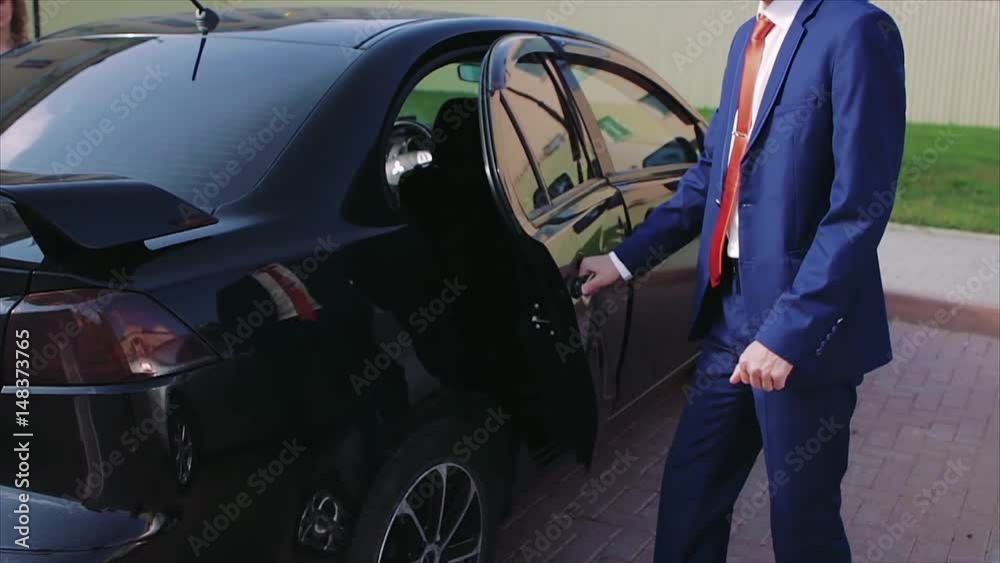 Bridegroom Escorts Bride to Car Slow Motion Bridegroom Escorts Bride to Car Slow Motion
