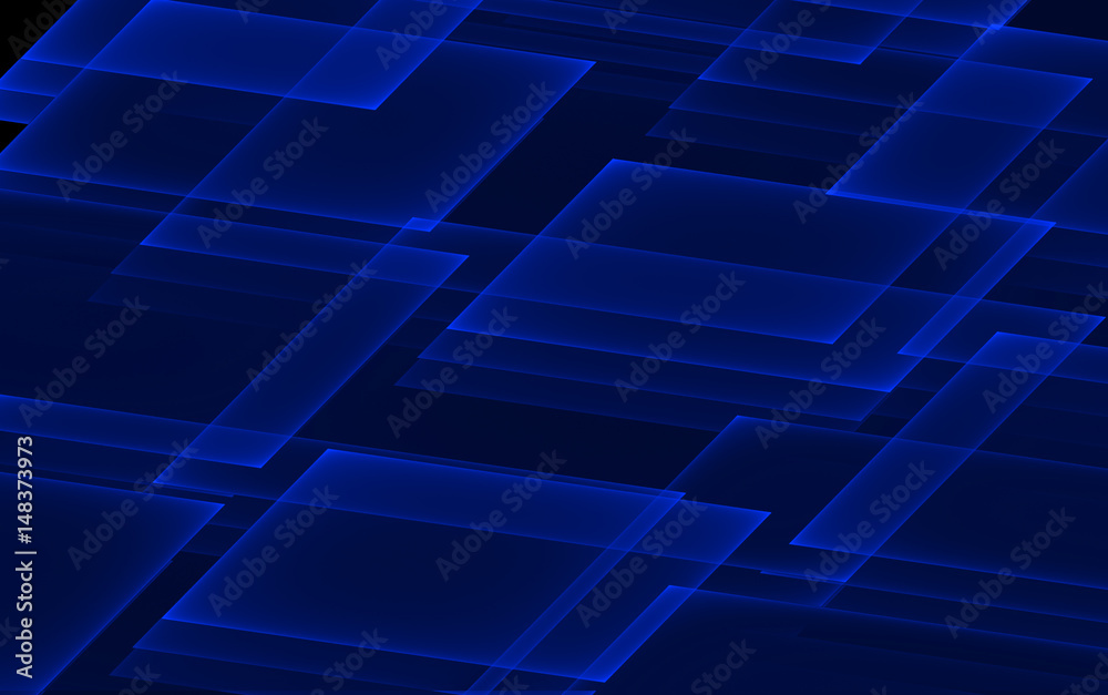 Abstract fractal tech background. Rectangles pattern