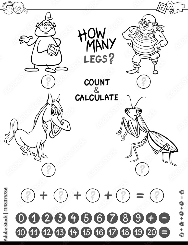 Obraz premium counting game coloring page