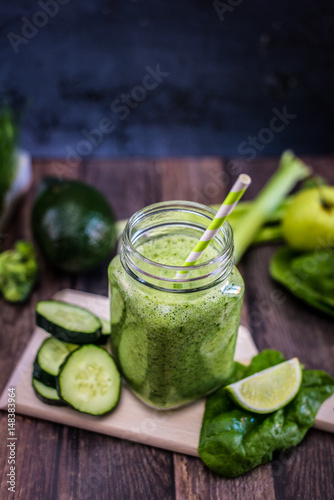 fruit and vegetables green smoothie