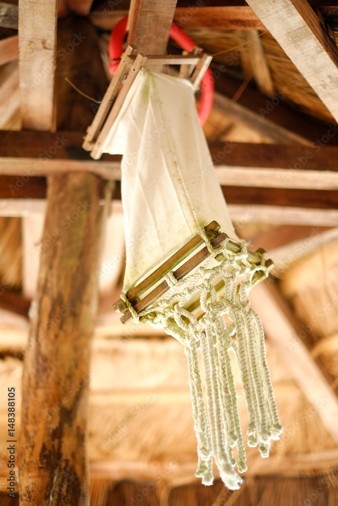Creative hand made light chandelier decoration hanging from the ceiling