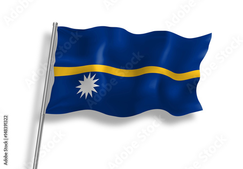 Drapeau de Nauru en qualité vectorielle