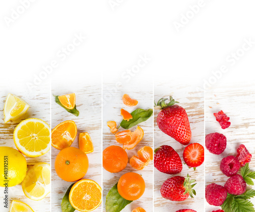 Fototapeta Naklejka Na Ścianę i Meble -  Fruit Mix Stripes