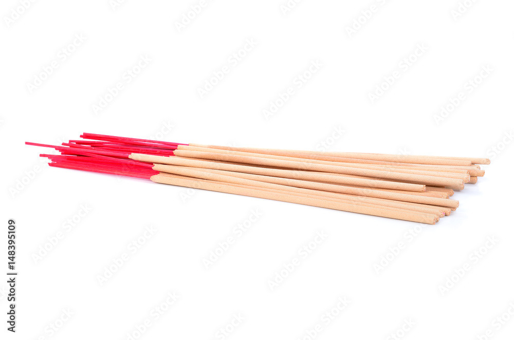 incense sticks isolated on white