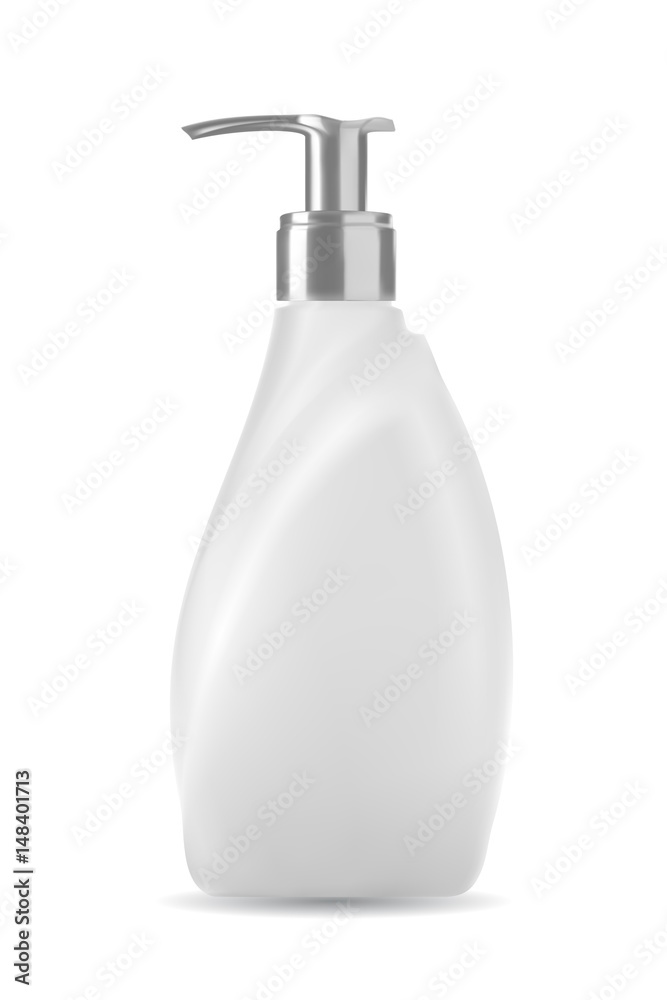 Isolated soap bottle on white background. 3D illustration. Isolated soap bottle on white background. 3D illustration.