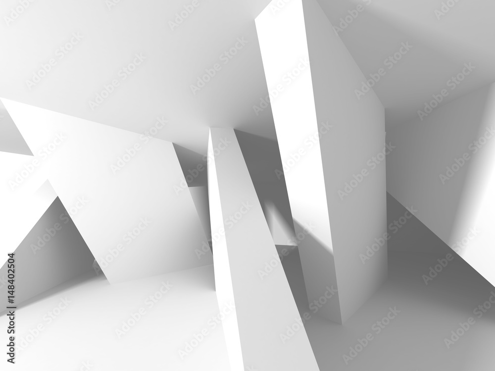 Abstract Modern White Architecture Background