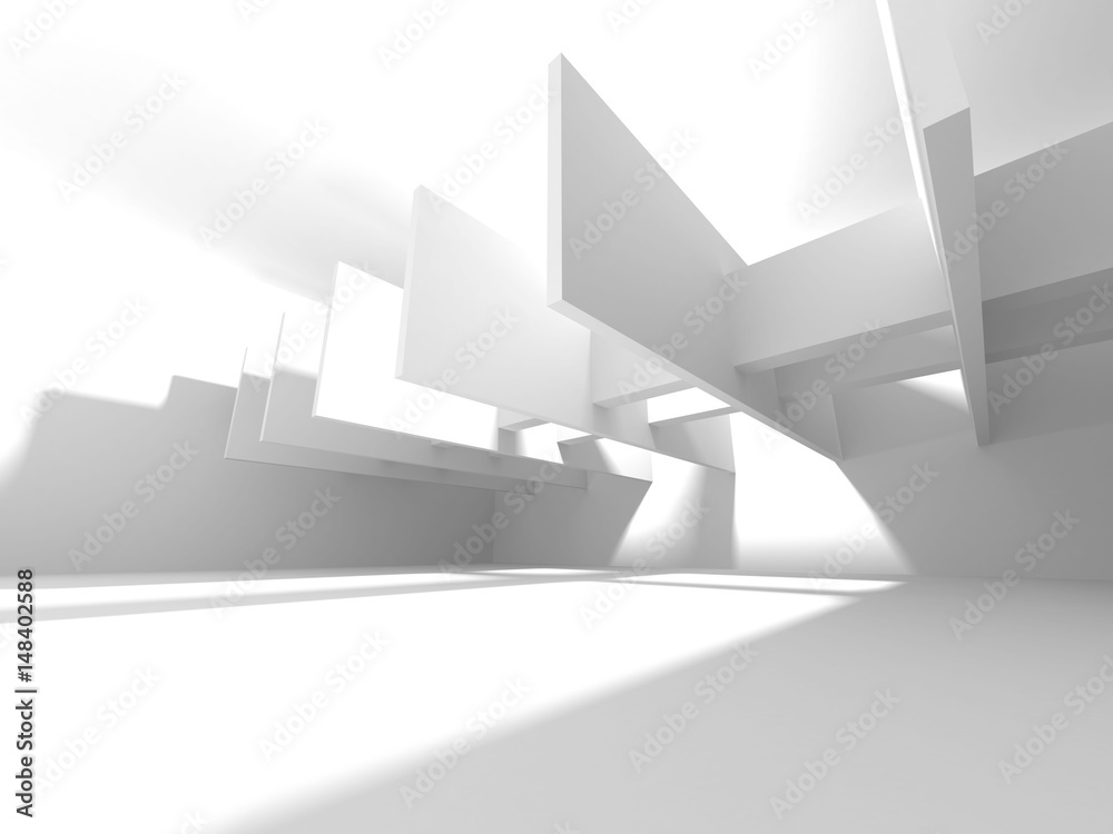 Futuristic White Architecture Design Background Futuristic White Architecture Design Background