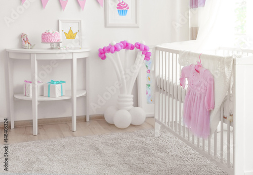 Interior of child's room de...