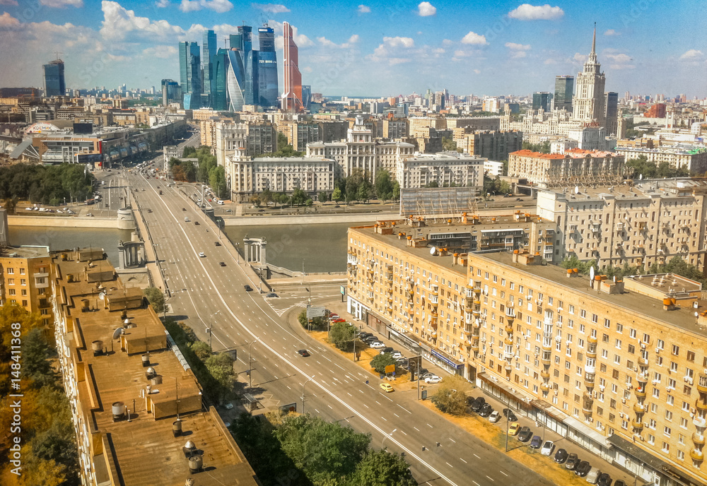 Obraz premium Widok moskwy latem